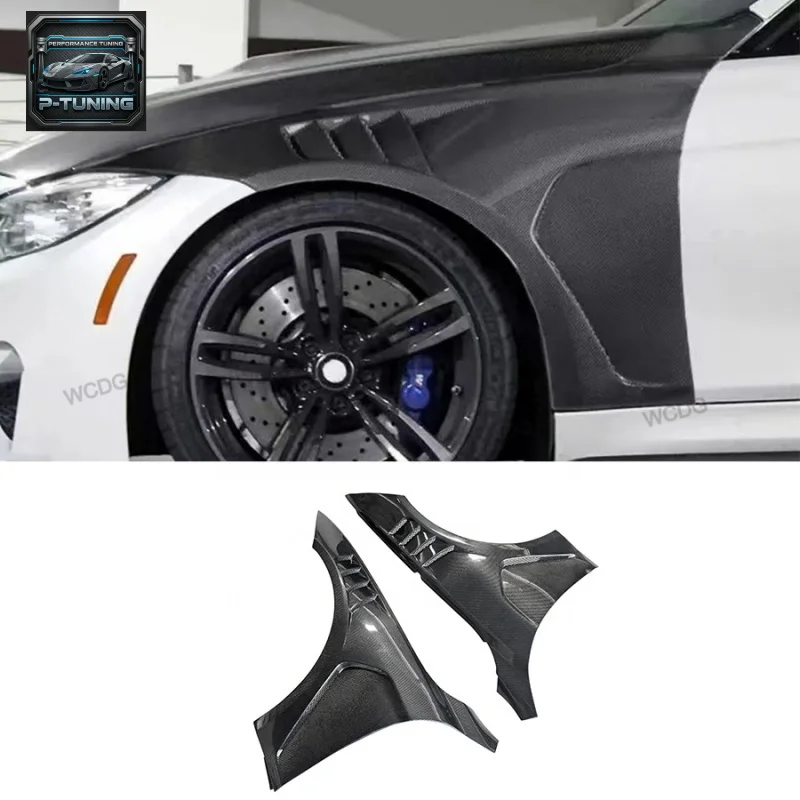

For BMW 4 Series F82 M4 F80 M3 2015+ New Carbon Fiber Front Bumper Side Fender Vented Mudguard Cover Car Part Body Kit