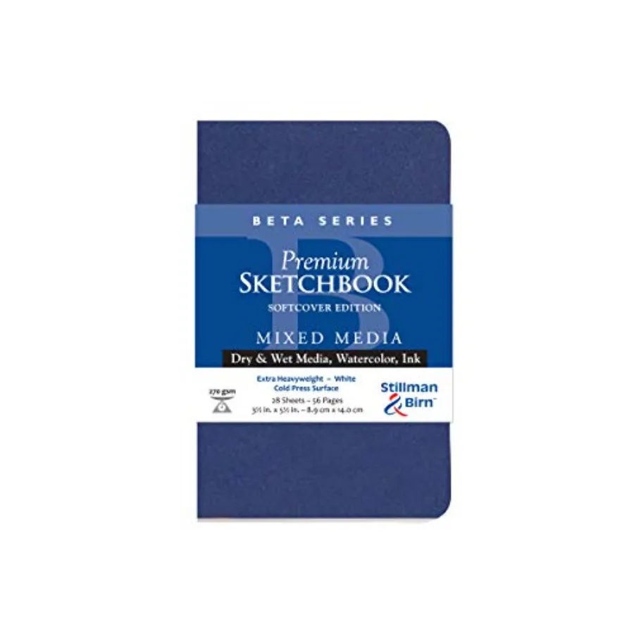 

Beta Series Softcover Sketchbook,,270 GSM Extra Heavyweight,White Paper, Cold Press Surface