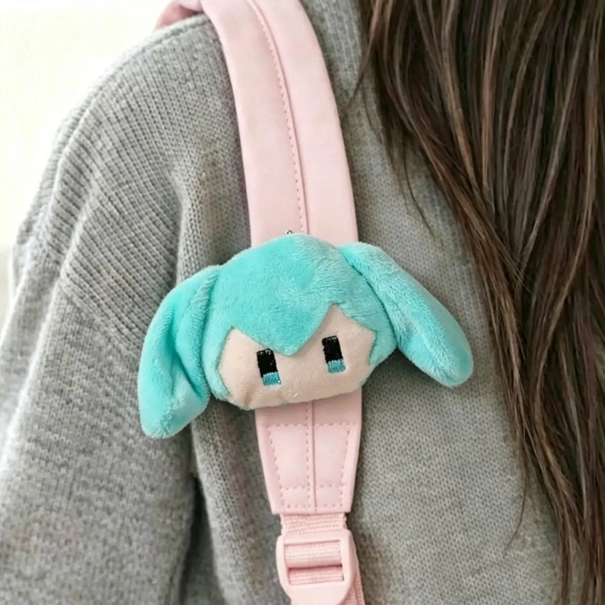 New Hatsune Miku Cute Creative Cartoon Doll Brooch Kawaii Two-dimensional Anime Peripheral Backpack Decorative Doll Badge Gift view 4