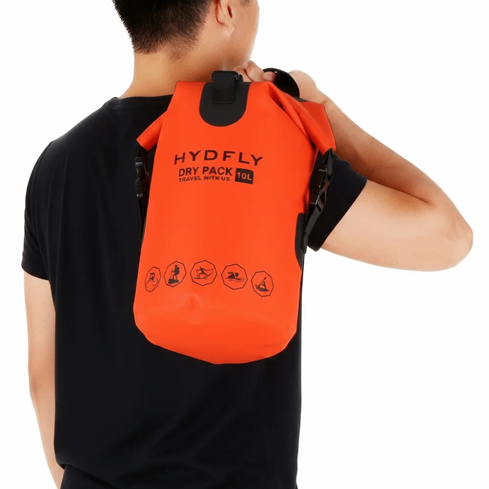 Durable TPU Waterproof Dry Bag 10L Waterproof Roll-Top Backpack Lightweight Outdoor Dry Bag Drifting