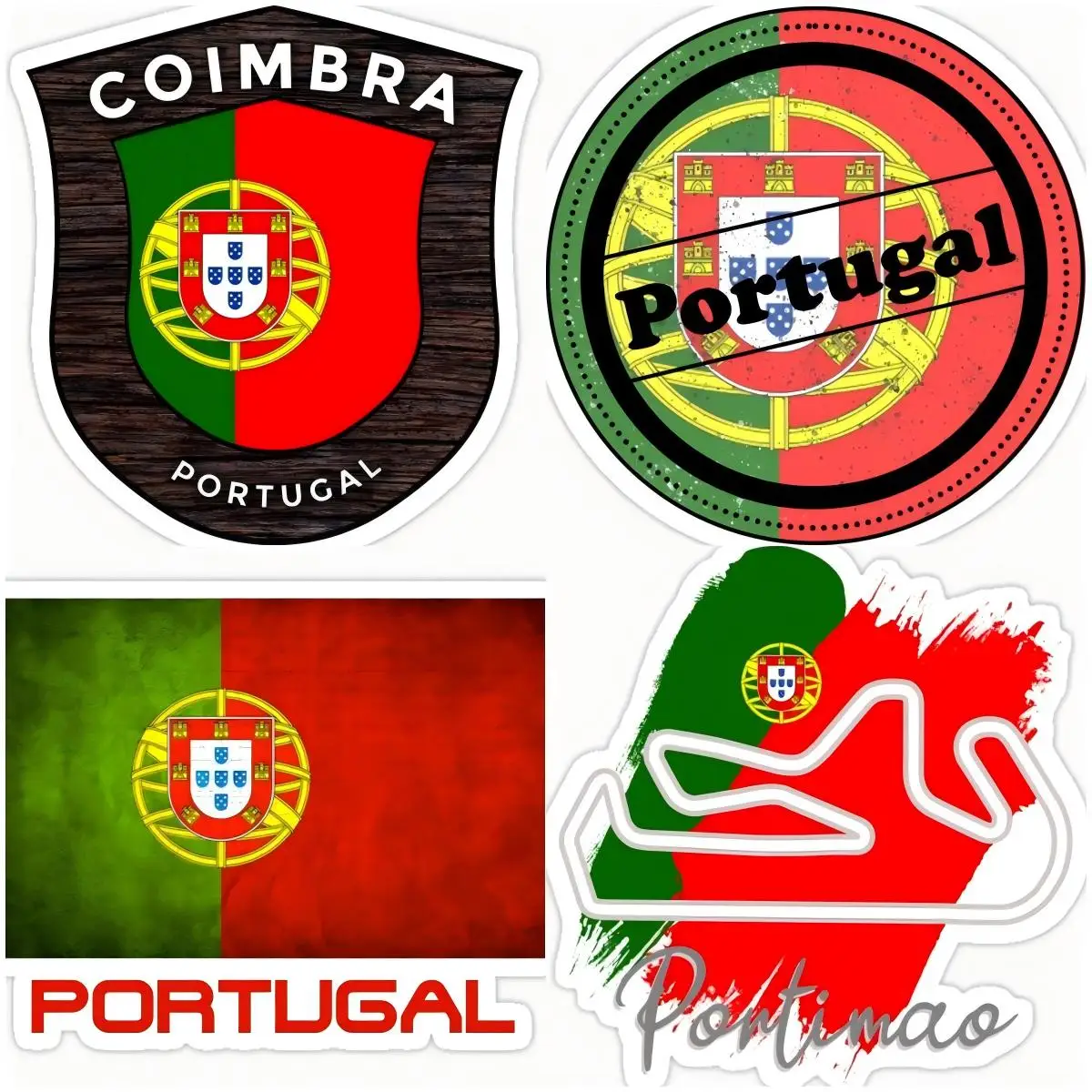 

Portugal flag PVC Waterproof Sticker Car Whole Body Vinyl Decal Sunscreen Styling Personality Decoration