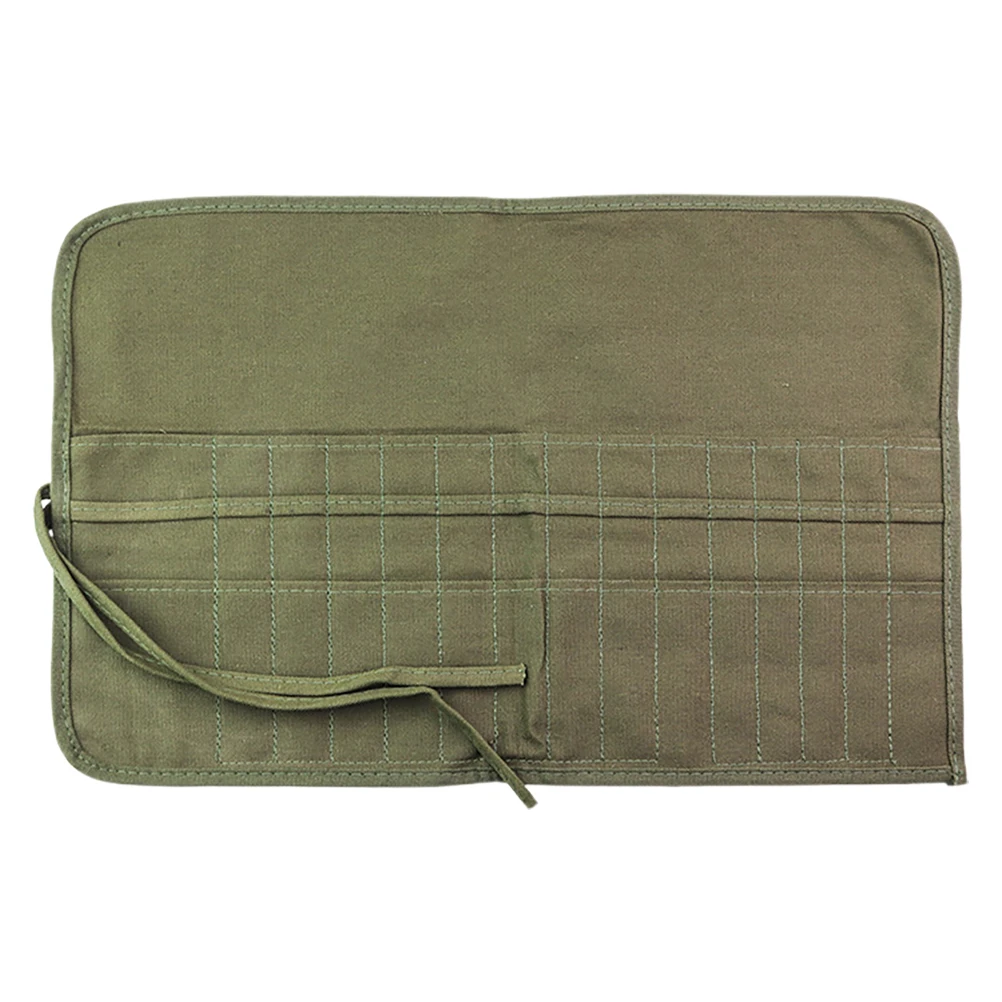 

Oil Brush Storage Bag Canvas Large Capacity Portable Rolling Case Paint Carrier Watercolor Supplies Pen Organizer