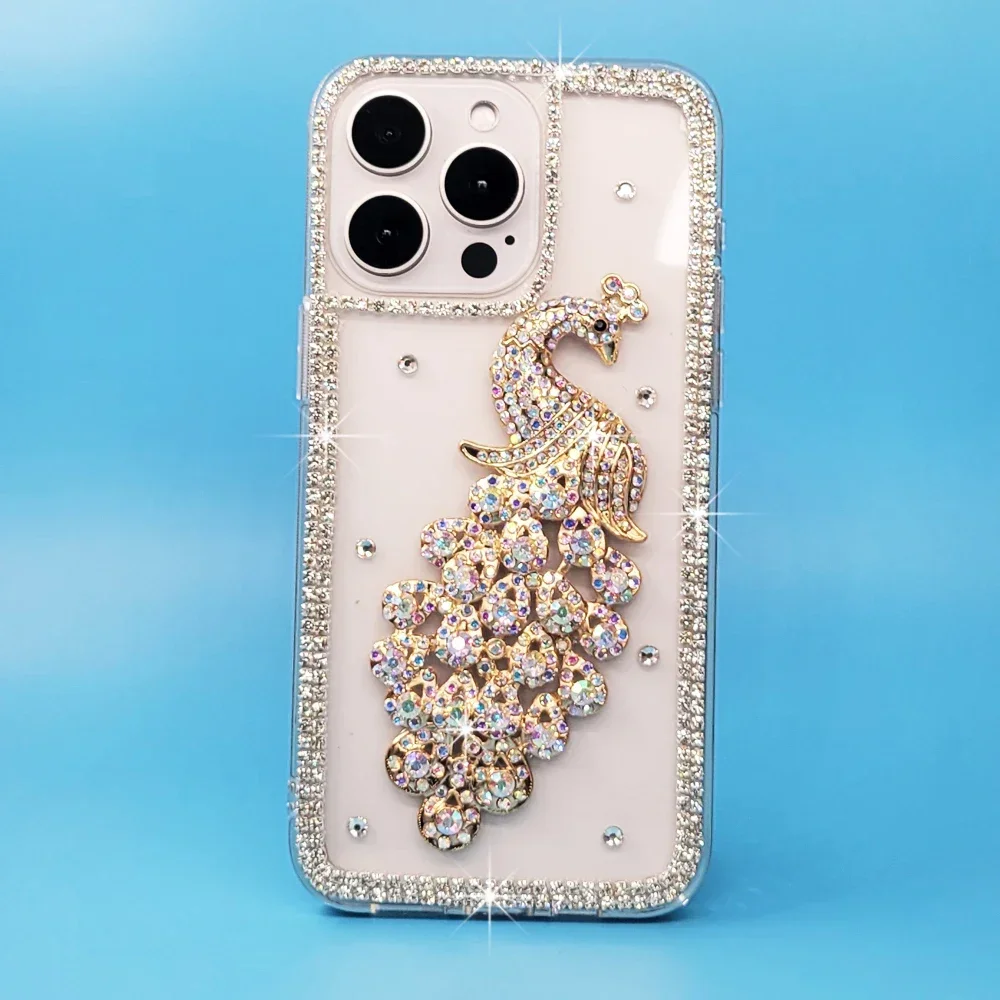 Rhinestone Cases for iPhone 15 Pro Max 14 13 Pro 12 11 Pro Max Xs Max XR 8 7 Plus SE 2020 2022 Case Diamond Phone Cover Sunjolly