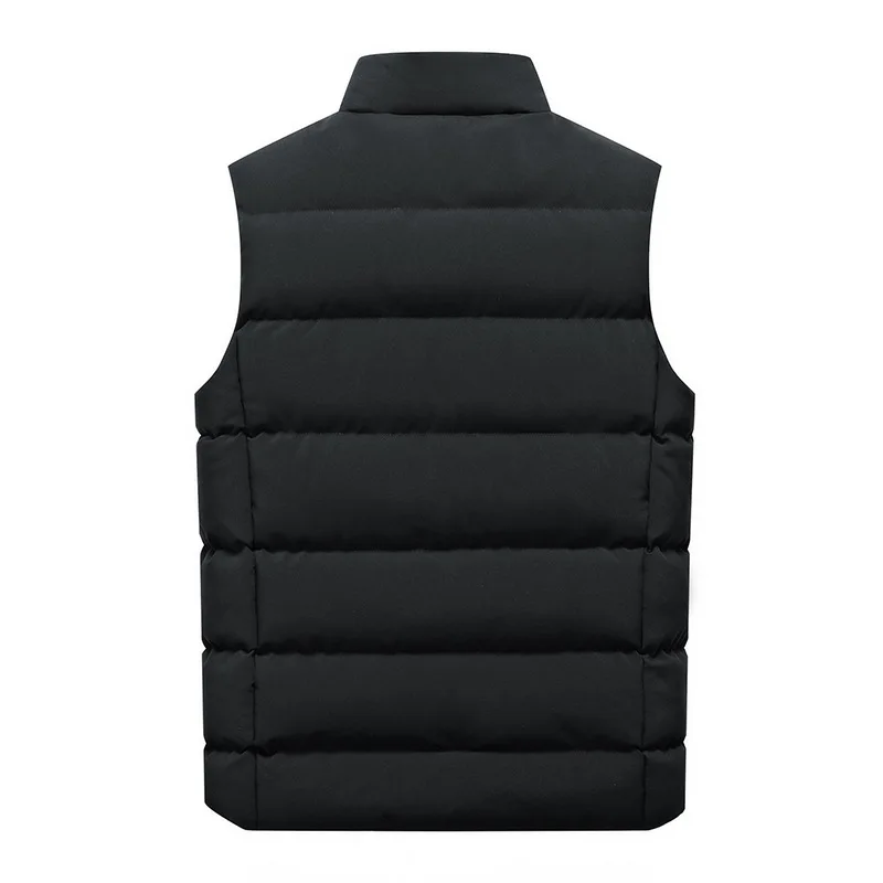 Gilet rembourré à col montant pour homme, couleur unie, grande taille 8XL, mode décontractée, Slim Fit, sans manches, chaud, automne et hiver