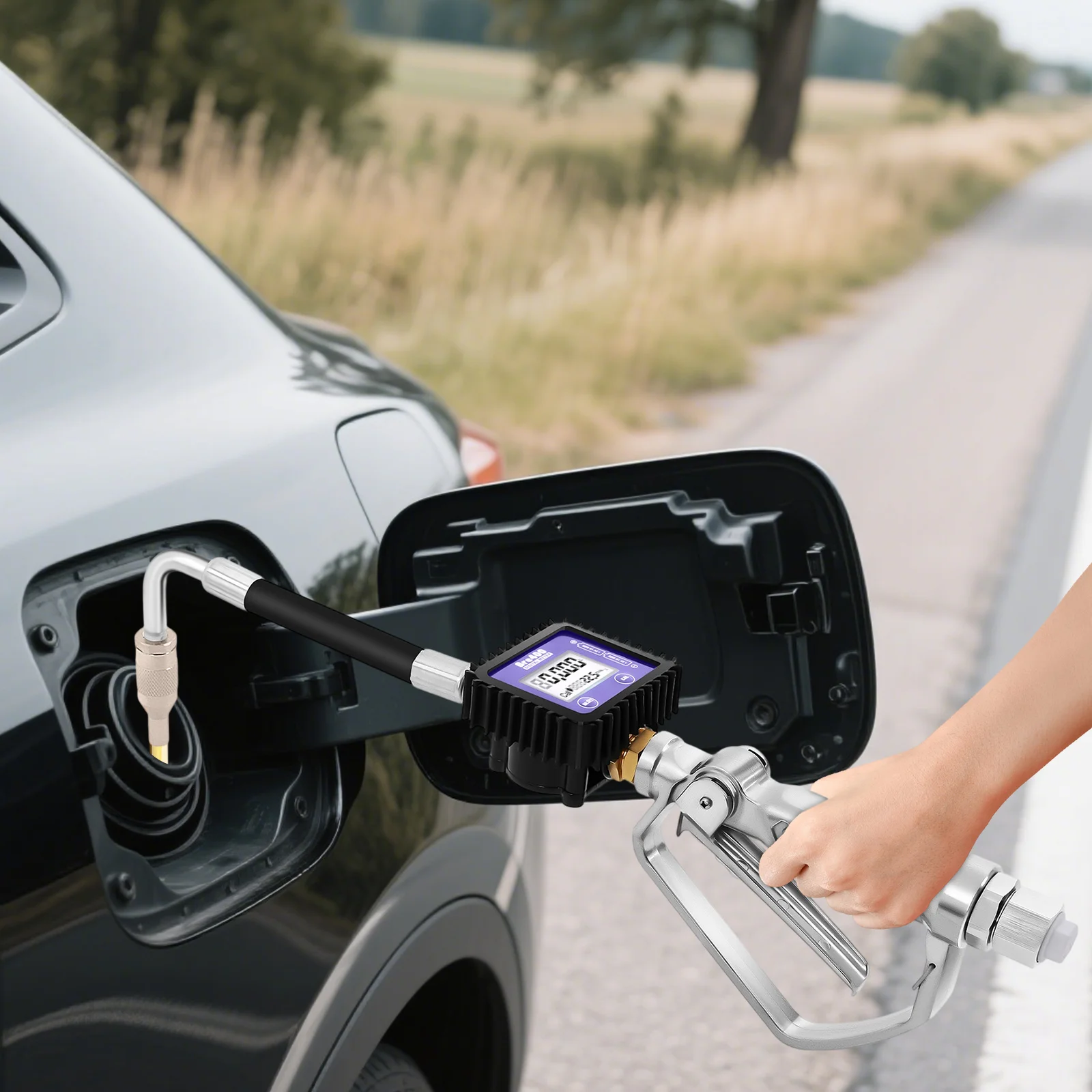 

Electronic Oil Metering Gun Auto Stop Refilling Oil Fluid Dispenser with Lcd Display Screen for Truck Bus Oil Tanker
