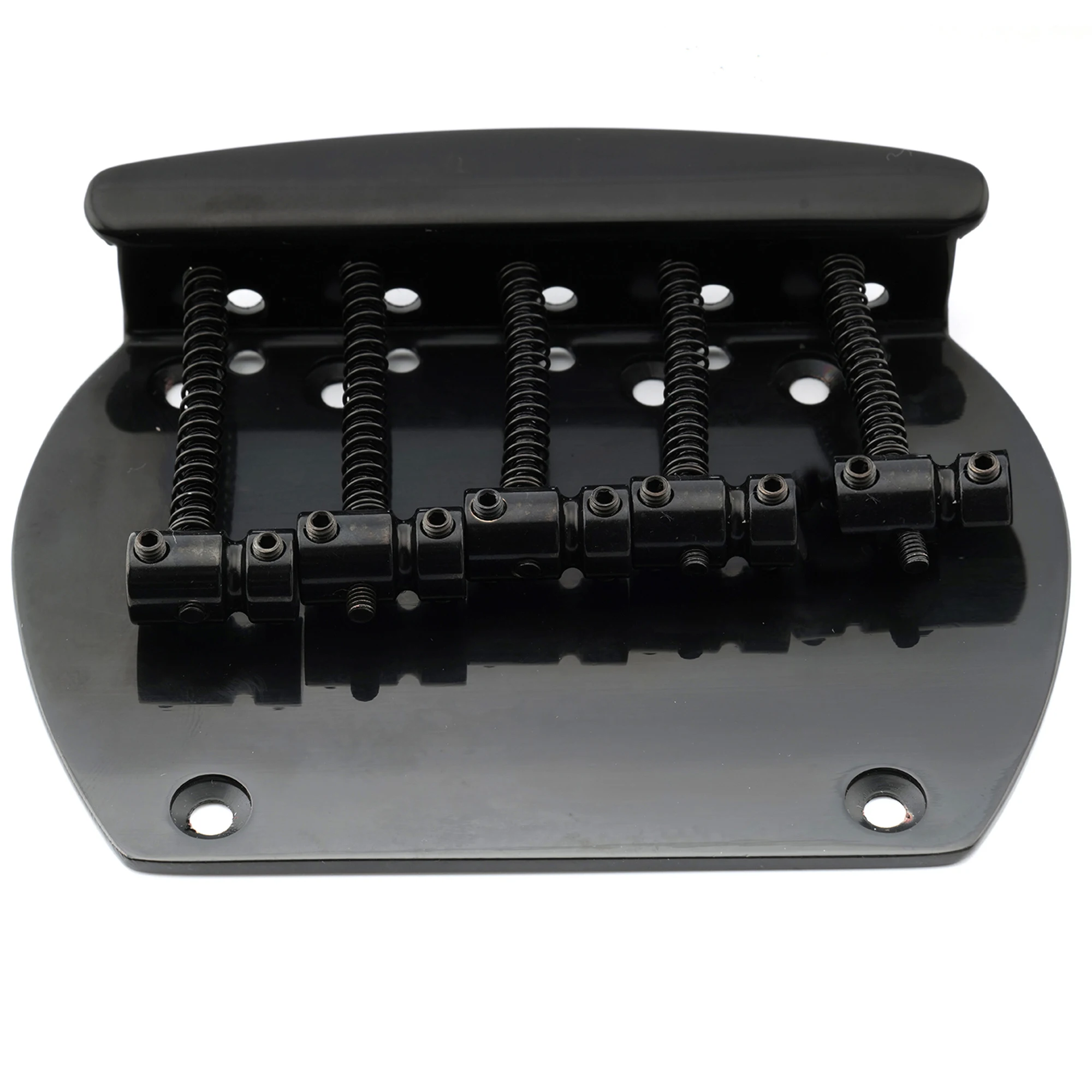 Musiclily Pro 64mm(2-33/64 inch) Steel Dual Load 5-String Bass Bridge for Musicman Style Bass