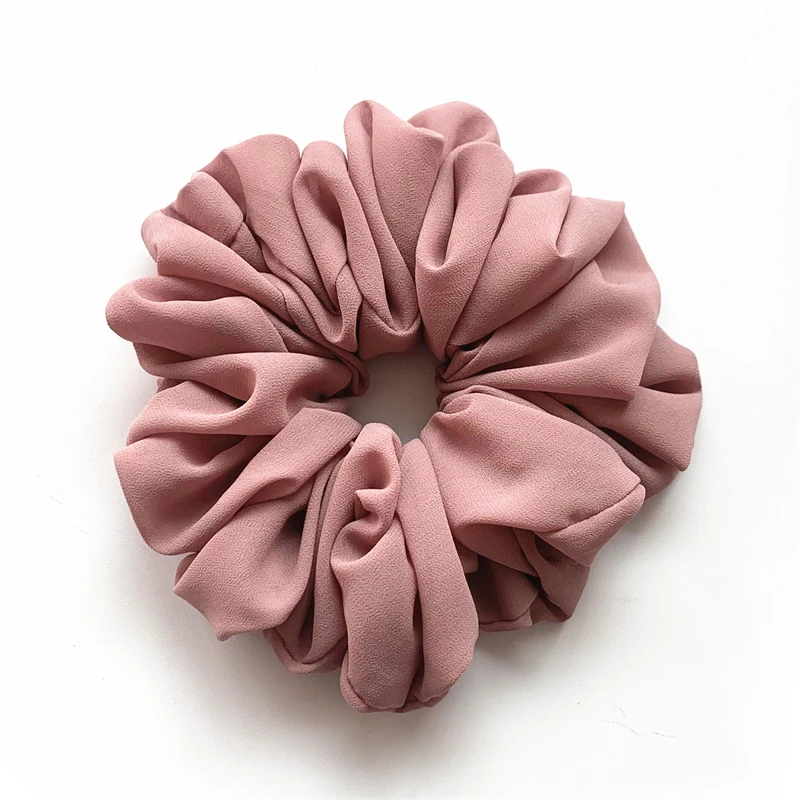 Große Chiffon-Haar gummis für muslimische Frauen benutzer definierte elastische voluminöse übergroße ordentliche Nähte malaysische Bündel Haar gummi – Detail 9