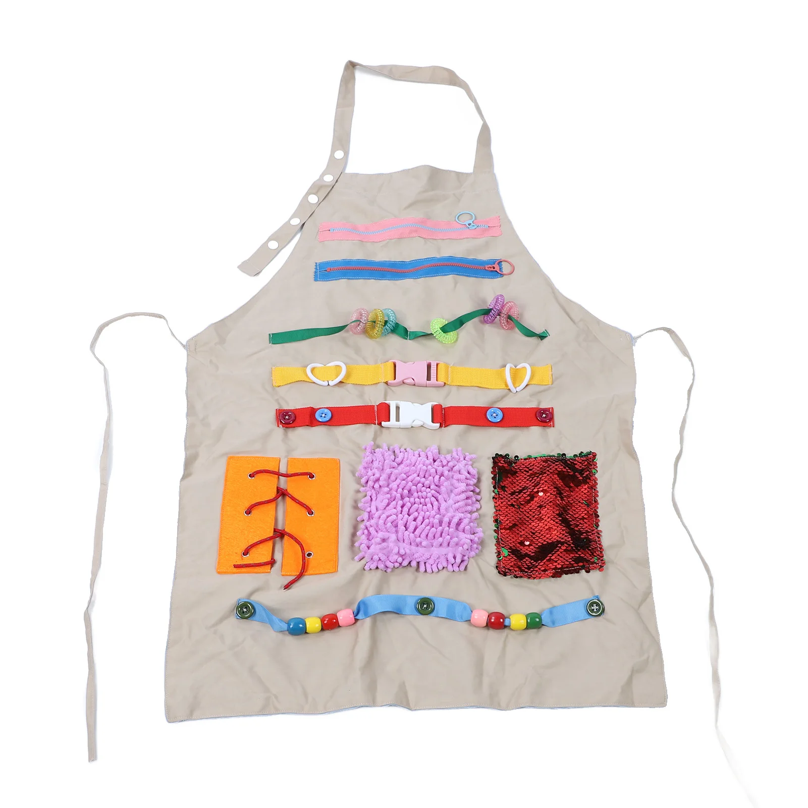 Seniors Sensory Apron Easy To Store Reduce Anxiety Calming Elderly Apron Dementia Blanket Various Difficulty Levels for Autism