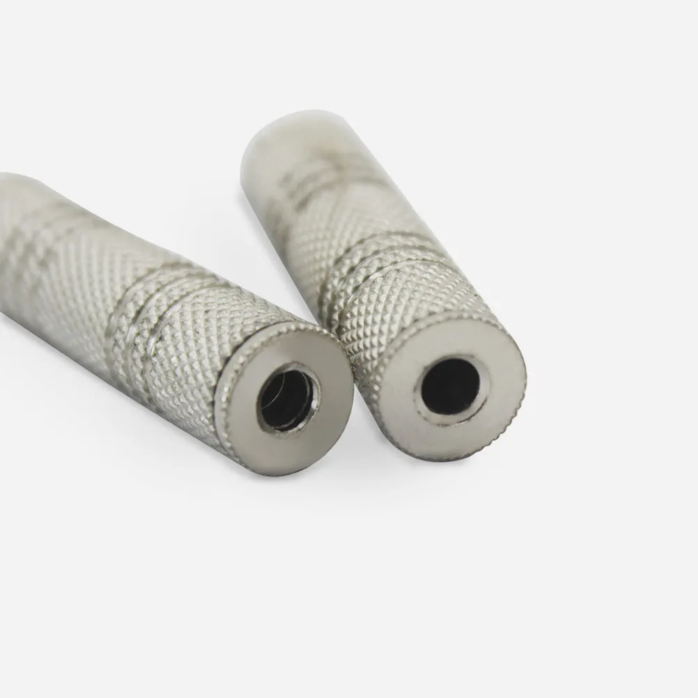 

4pcs Female to 3.5mm Female Audio Adapter 3.5Mm To 3.5Mm Adapter Silver Musical Instrument Guitar Piano Amp AUX Zinc Alloy