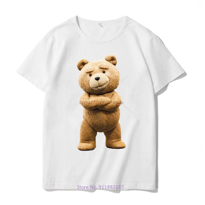 

Casual Cute Movie Ted 2 Graphic T Shirts O-Neck Short Sleeve T-Shirts Summer New Cotton Shirts And T-Shirts Mens Print T Shirt