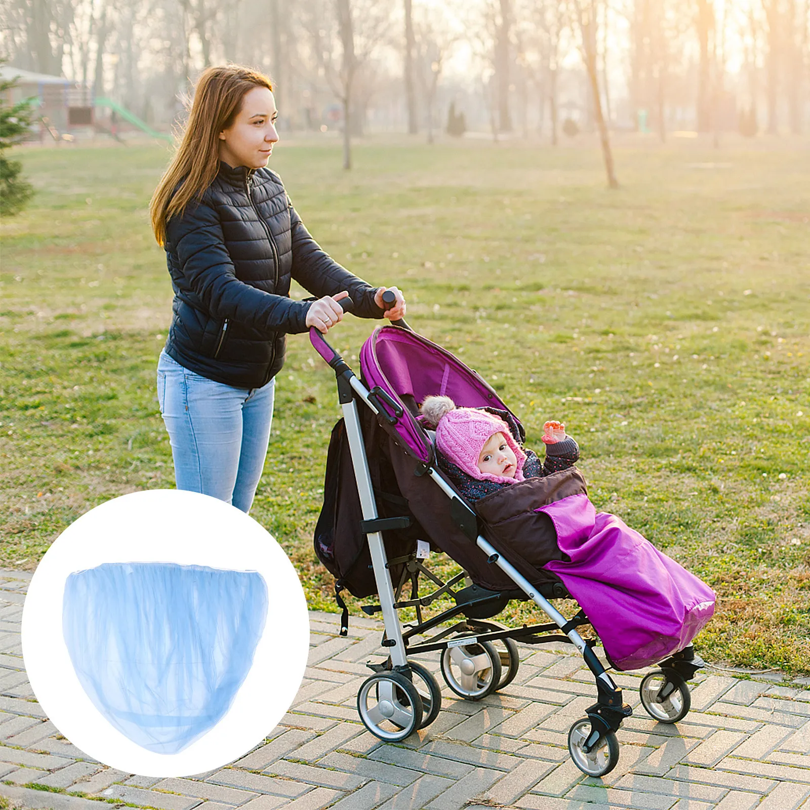 

2 шт. универсальные москитные сетки для детских колясок, люлек, манежей, портативные защитные сетки от насекомых