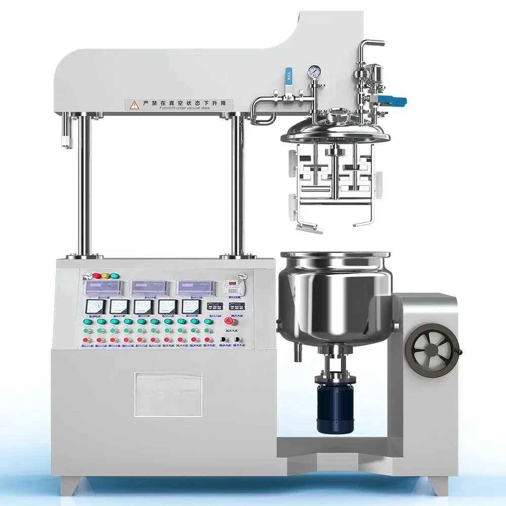 High-shear Automatic Cosmetic Ointment Vacuum Emulsification Mixing Homogenizing Equipment
