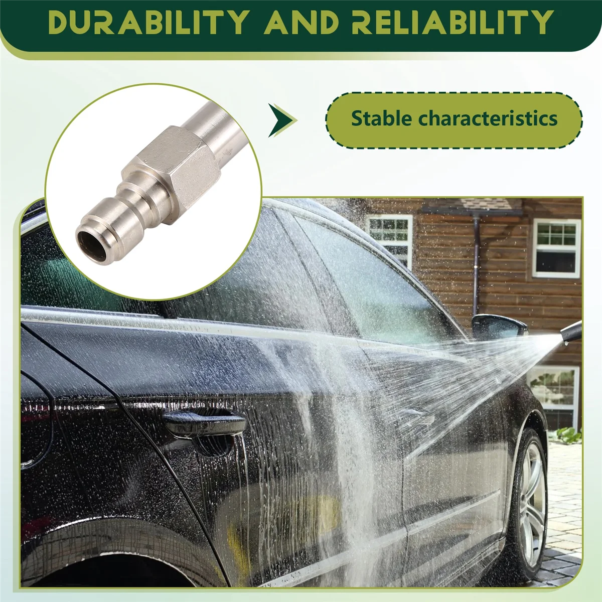 ABLK Pressure Washer Extension Rod 17-Inch Stainless Steel 1/4 Inch Quick-Connect Electric Washer Nozzle