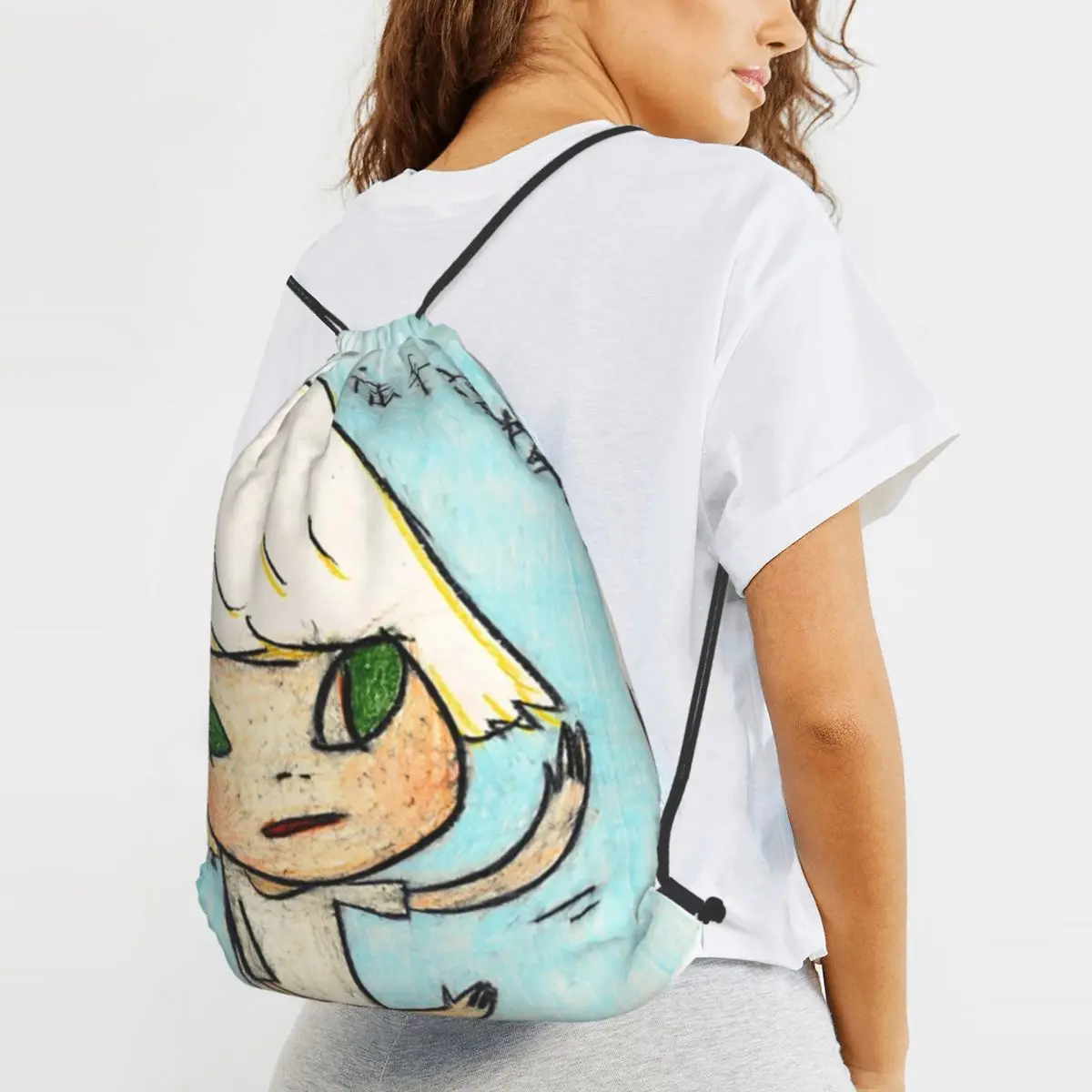 Copy Of Yoshitomo Nara Gypsy Song Backpacks Multi-function Drawstring Bags Sports Bag Book Bags for Travel School