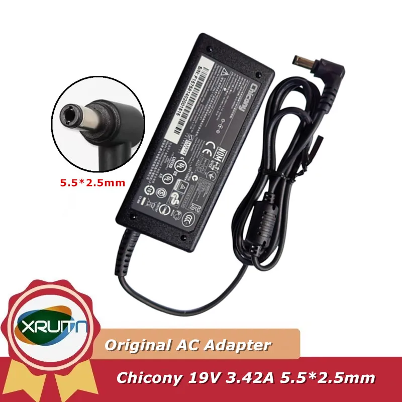 

Genuine OEM Chicony A12-065N2A Laptop Adapter 19V 3.42A 65W Charger For GETAC F110 For MSI MODERN 14 A10M-682CA For HASEE K500B
