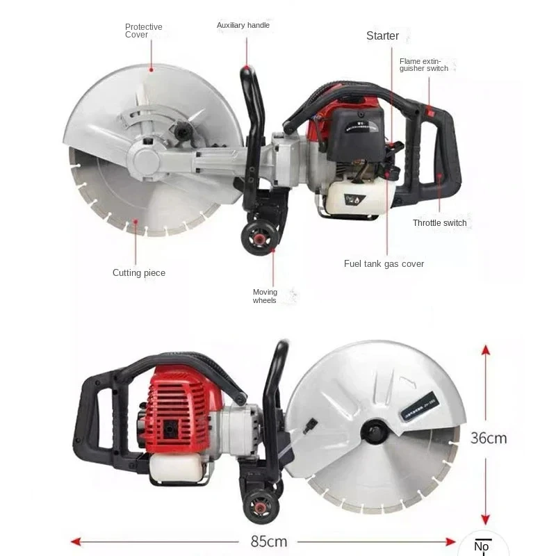 High-Power Industrial Grade Cutting Machine Concrete Road and Wall Slotting Marble Hot Selling Concrete Cutting Machine