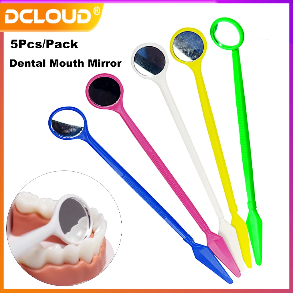 

5Pcs Dental Mouth Mirror Disposable Plastic Multifunction Reflector Dentist Mirror Oral Cavity Hygiene Care Teeth Whitening Tool