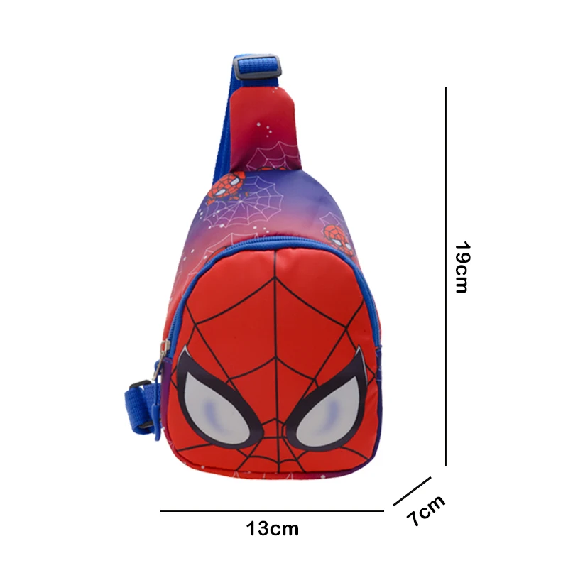 Marvel Children's Chest Bag Spiderman Outdoor Shoulder Bags Captain America Iron Man Baby Cartoon Zipper Wasit Bag for Kids Gift