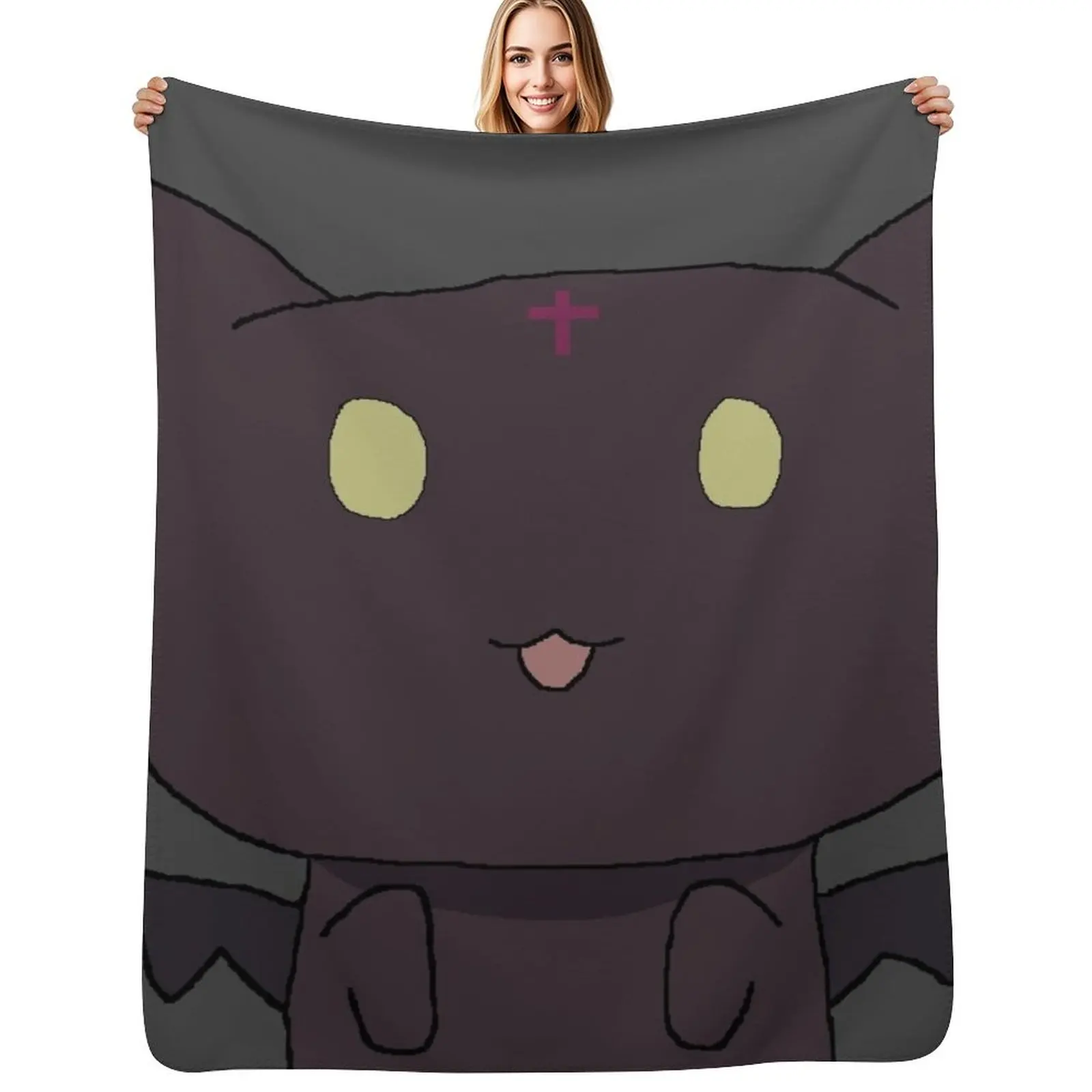 Chomusuke Throw Blanket Cozy Napping Blanket Gift for Mom Dad