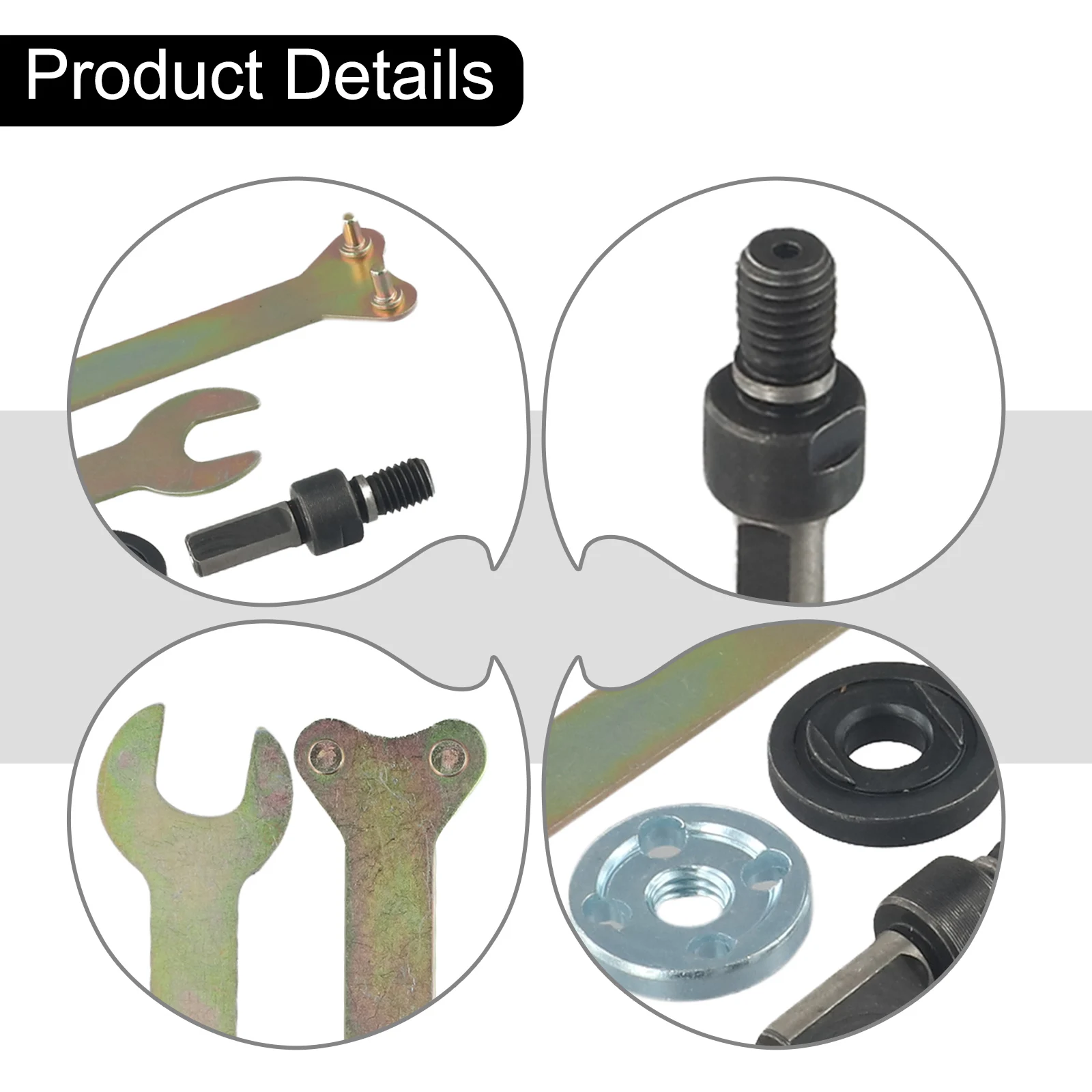 

5pcs 10mm Electric Drill Conversion Angle Grinder Manual Connecting For Cutting Disc Polishing Wheel Handle Holder Adapter