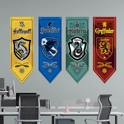 Harries Potter Magie Academie Hogwarts Film Randapparatuur Banner Hanger Gryffindor Ravenklauw Decoratie Vlag Speelgoed Kinderen Geschenken