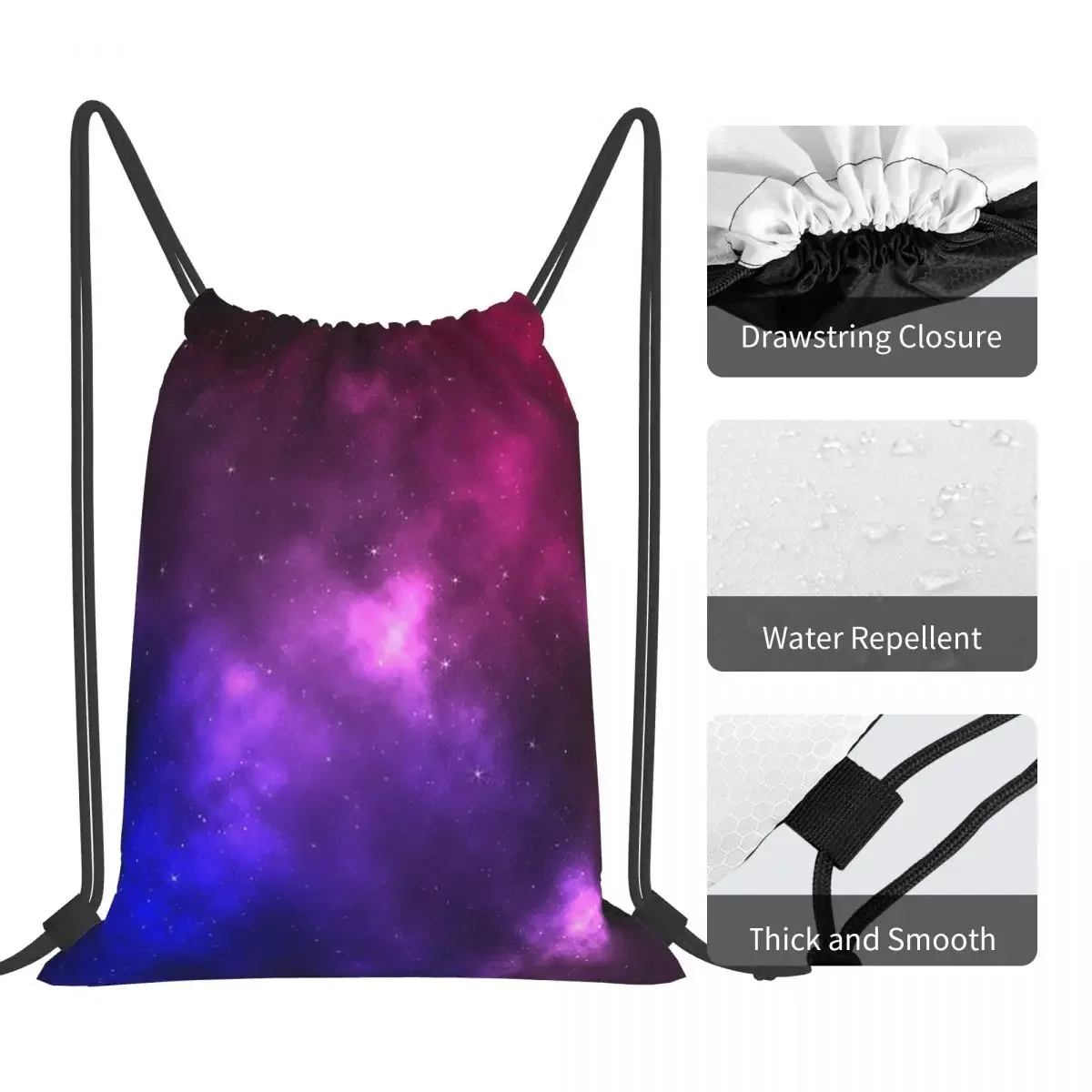 Sacs à dos Galaxy Bisexual Pride pour hommes et femmes, sacs à cordon de proximité portables, sac de rangement de poche Bundle, sac à livres d'école, mode