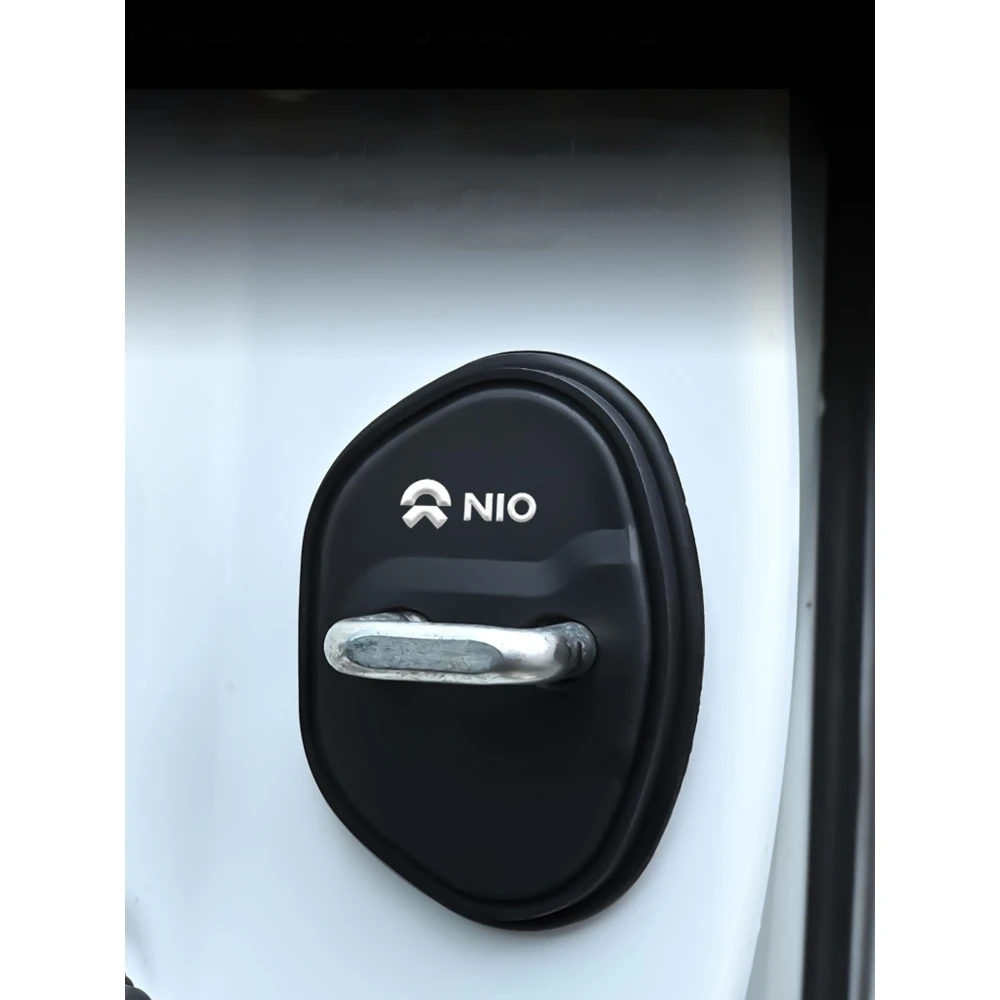 Universal For NIO Car Door Lock Buckle Cover Silicone Shock Absorbing Buffer Pad Door Protective Cover Mute Anti-rust Auto Mod