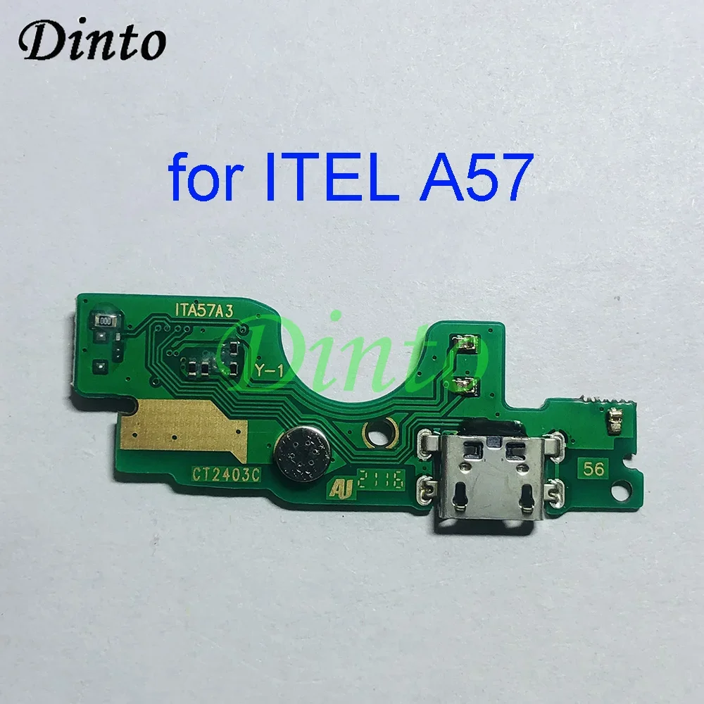 USB Charging PCB Dock Plate For Tecno ITEL A57 Charger Board Connector Port Flex Cable with Microphone Tail Plug Phone Parts