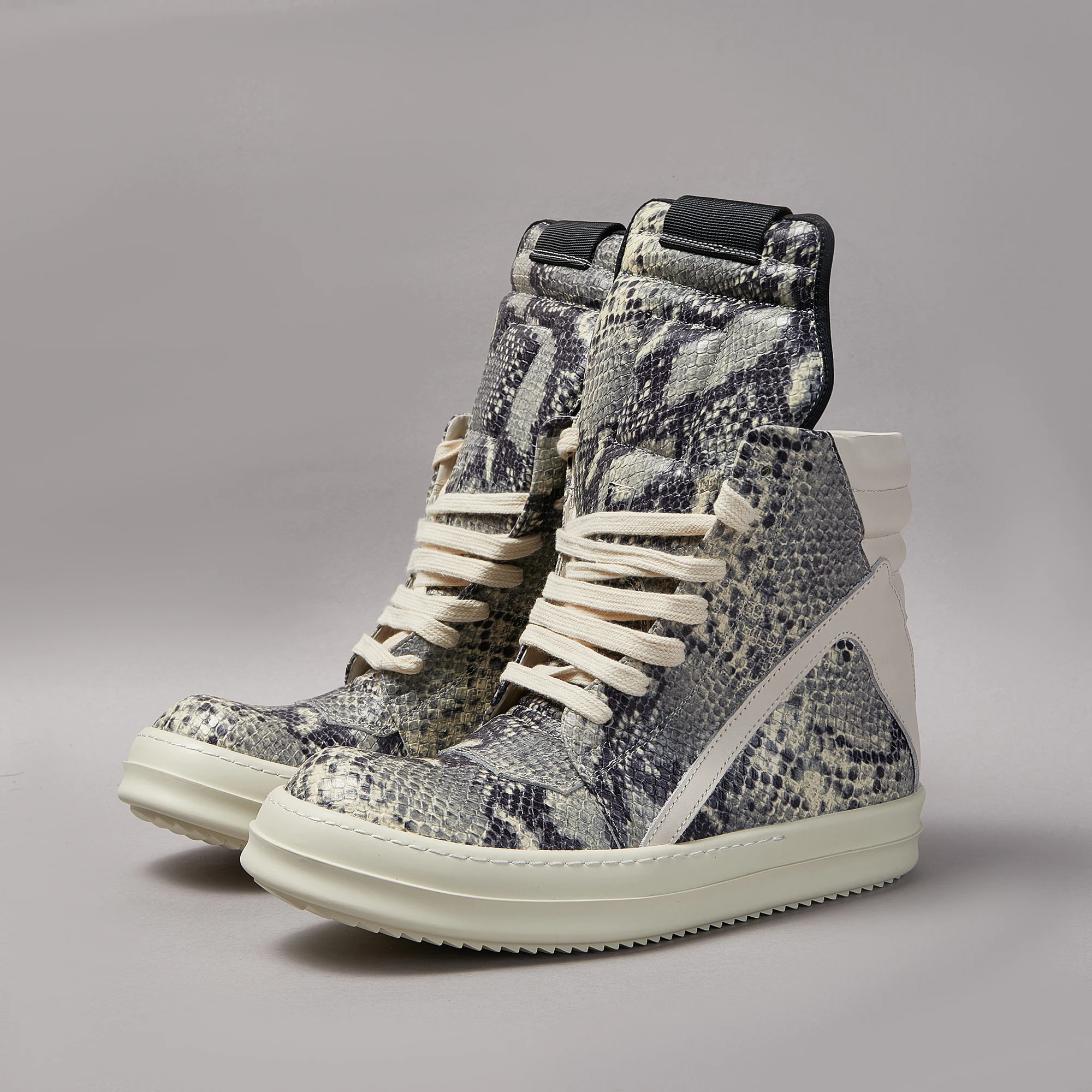 Python Patterned Cowhide Inverted Triangle Suede Casual Shoes High-Quality Men's And Women's New Styles Boots Sports Shoes