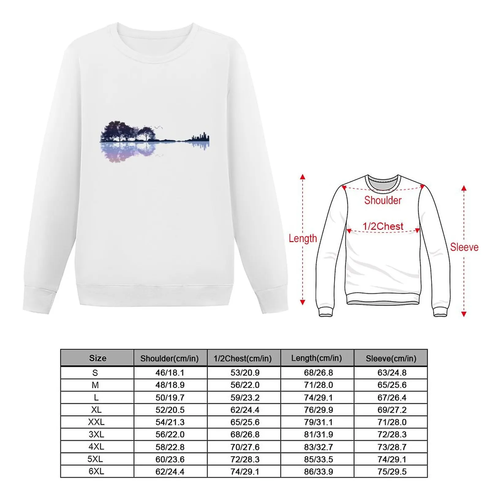 Nature Guitar Sweatshirt autumn clothes graphic t shirts men winter man sweatshirt