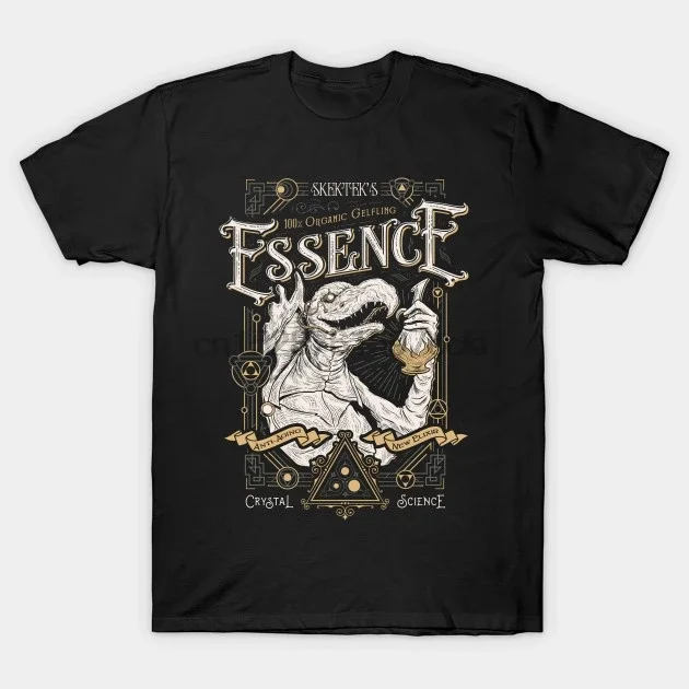 Camiseta con estampado de Gelfling Essence para hombre, camisa orgánica de cristal oscuro, 1