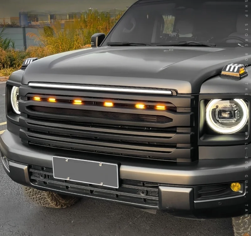 شبكة السيارة من خلال شريط الضوء يصلح ل Haval H9 2024 جودة عالية تعديل السيارات LED مصبغة ضوء الزخرفية الملحقات الخارجية #4