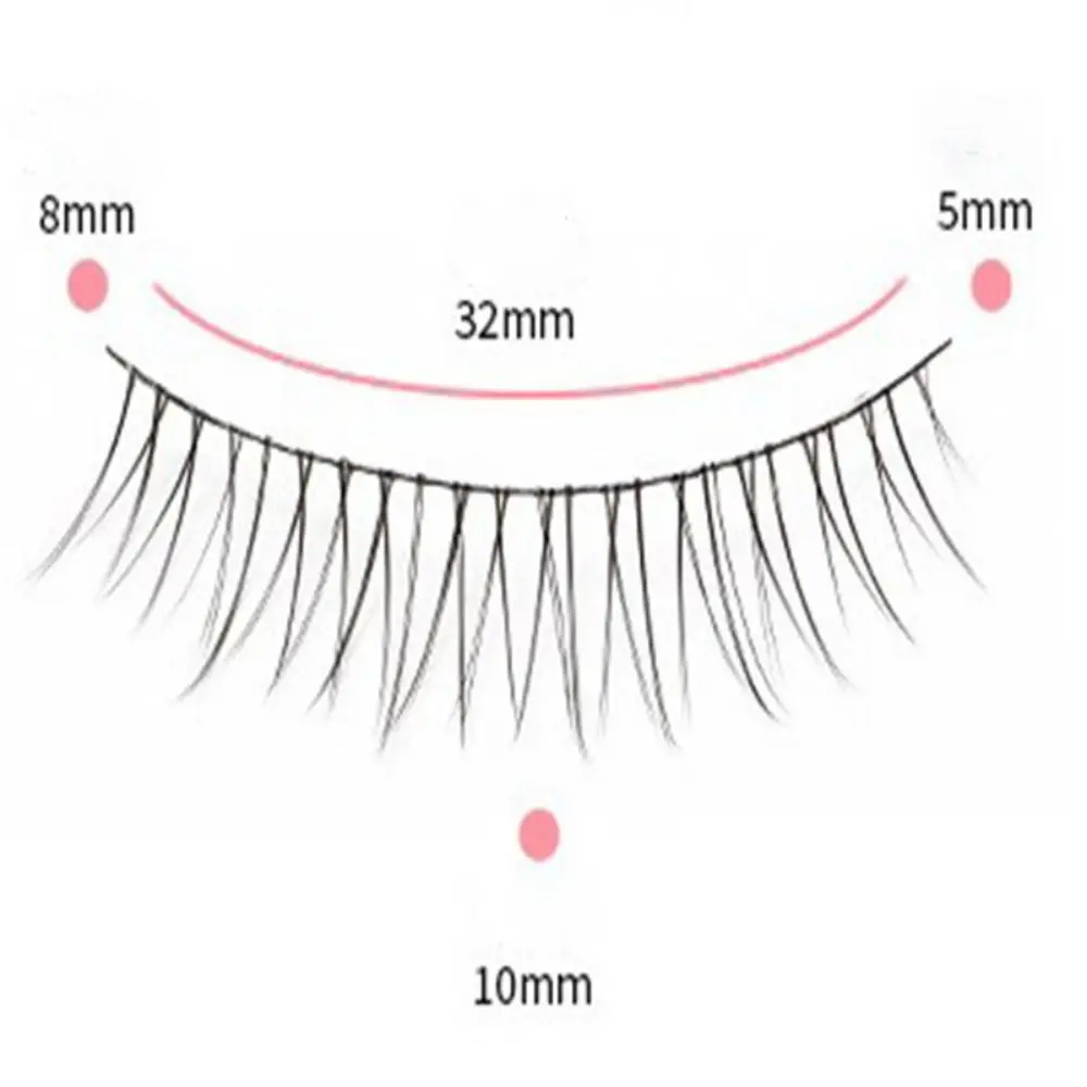 3D Nerz Haar Falsche Wimpern Dünne Transparente Stiel Natürliche Simulierte Manga Wimpern Kleiner Teufel Anfänger Make-Up-Tools