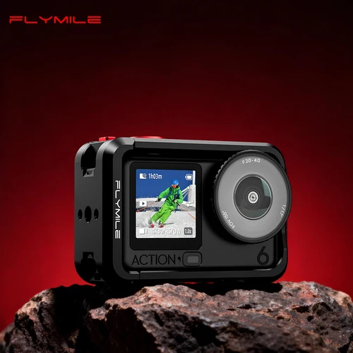 Flymile Action 6 funda protectora de jaula de Metal para DJI Osmo Action 6 accesorios con marco de montaje de expansión de cubierta de lente/zapata fría
