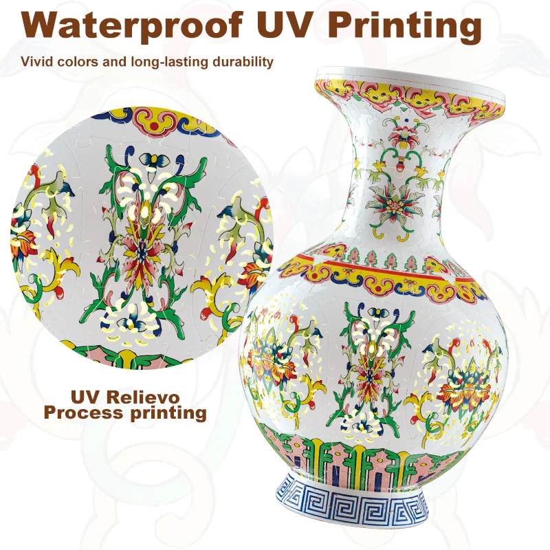 Большая ваза для цветов, 3D головоломка, водонепроницаемая ваза со светодиодной подсветкой, креативная трехмерная ваза для букета цветов «сделай сам», головоломка, домашний декор, подарок