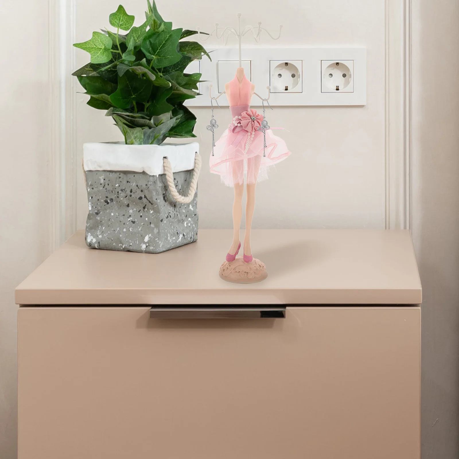 

Jewelry Display Stand Multi-Functional Necklace Rack For Earrings Rings Bracelets Organizer Compact Stylish Modern Holder