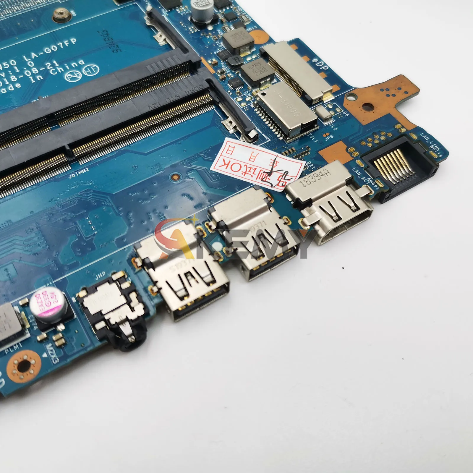 Motherboard Laptop LA-G07FP Untuk HP Pavilion 250 G7 15-DA Dengan CPU i3 i5 i7 Generasi ke-8 dan ke-10 GPU V2G L35245-001 L52746-601