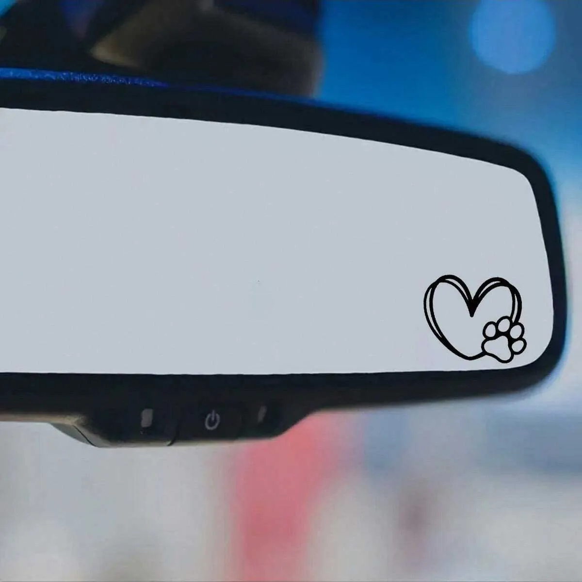 Heart Paw Print Vinyl Rearview Mirror Stickers Simple DIY Decals For Car Motorcycle Laptop Smooth Surface Decor Accessories view 5