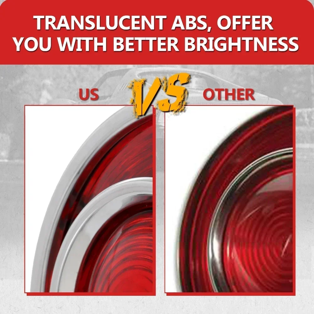 4PCS Tail Lights & Backup Reverse Lights Kit For Chevrolet Corvette C3 5.7L 1975-1979 Rear Light Red Lens (No Bulb) view 6