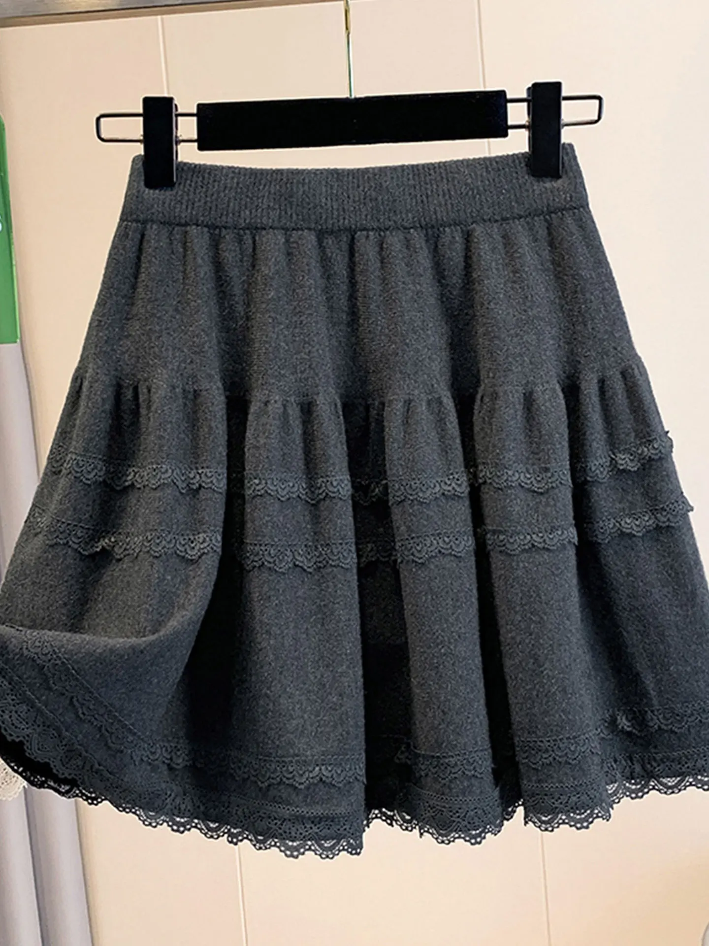 

Женская вязаная юбка-карандаш больших размеров на осень-зиму с высокой талией, плиссированная, в корейском стиле, для повседневной носки