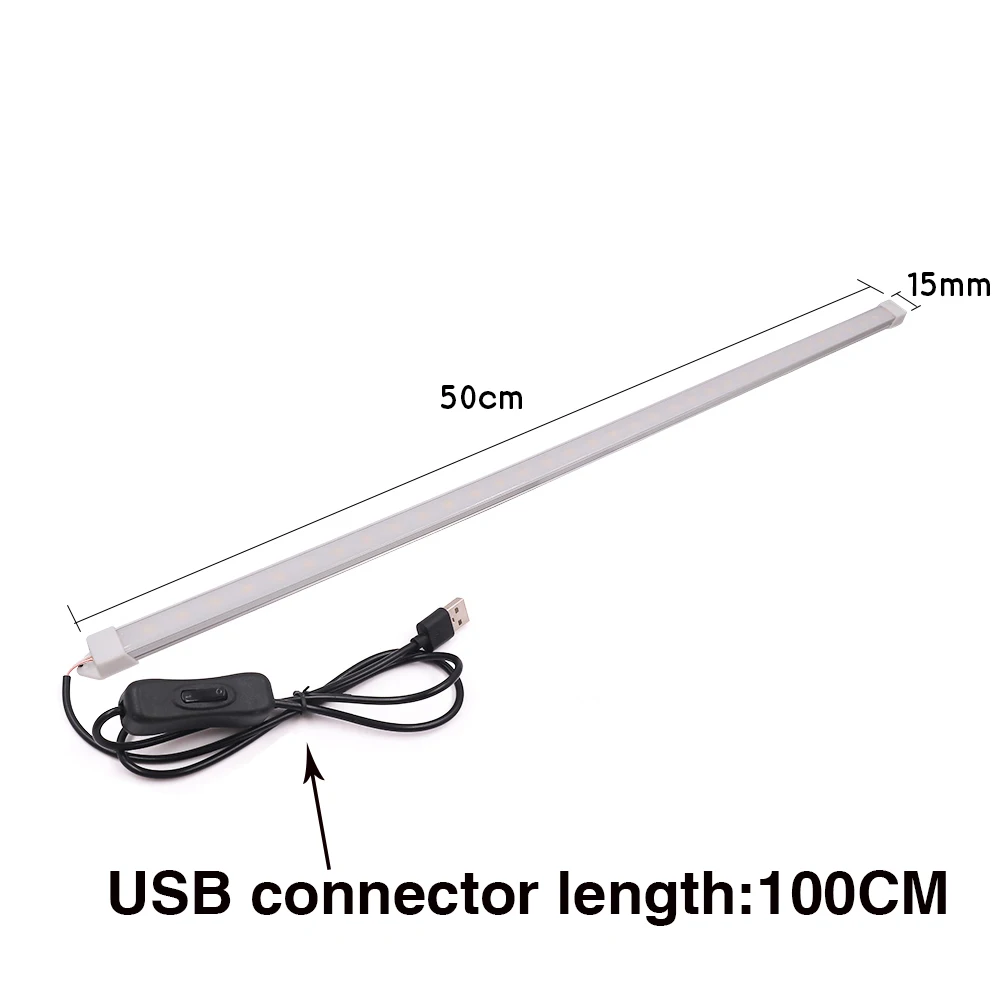 DC 5V USB zasilany sztywny pasek sztywne oświetlenie barowe ładuj świetlówka 10 20 35 40 50CM SMD 5630 listwa LED światło