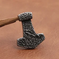 Fashion Vintage Viking Thor's Hammer Pendant Necklace Men's Nordic Viking 316L Stainless Steel Necklaces Jewelry Gifts Wholesale