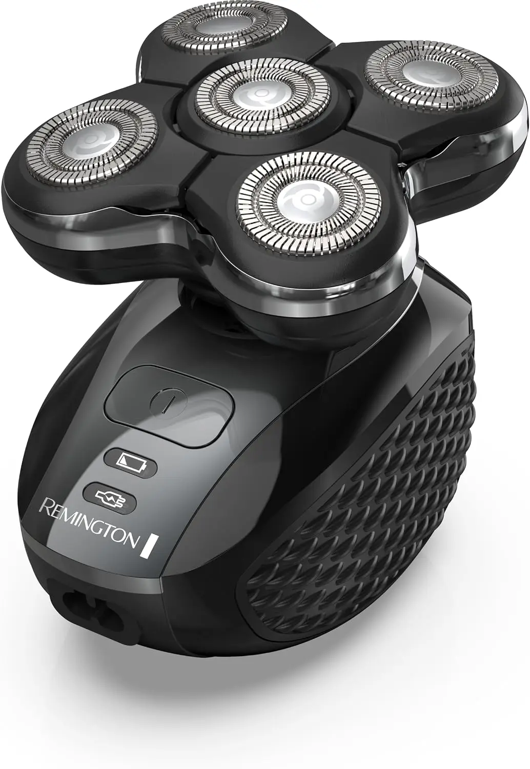 

5-Blade Rotary Head Shaver for Bald Men, Cordless Wet/Dry Electric Razor with Hair Capture, Pop-Up Trimmer, 50 Min Runtime