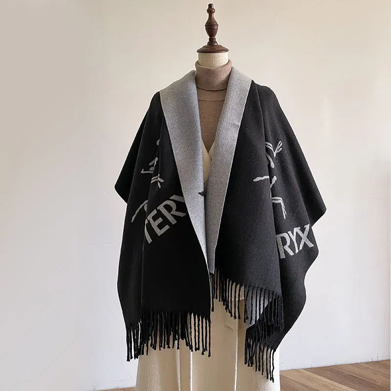 

Double-Sides Imitate Cashmere Jacquard Scarf Shawl Long Women Autumn Winter Neckerchief Comfort Versatile Wraps