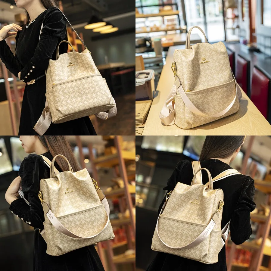

【New style】High-end retro printed backpack women's new casual large-capacity outdoor travel bag anti-theft backpack
