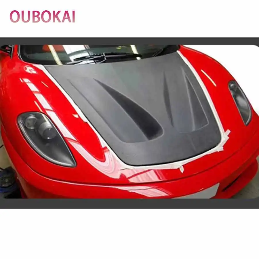 For Ferrari F430 Carbon Fiber Hood Engine Cover Hood Car Headliner Hood Cutout Cooling Front Cover Upgrade body kit