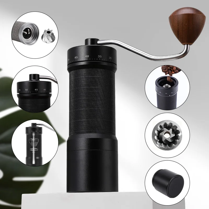 Magnetic Manual Hand Coffee Grinder with 60 Levels of Adjustment ,Stainless Steel Conical 48MM Burr with 35g Capacity view 2