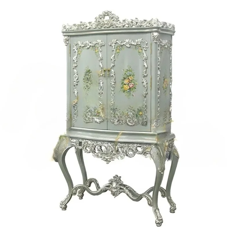 LD-2005-1913/LD-2006-1949/1949B Hand-painted floral pattern antique secretary bookcase