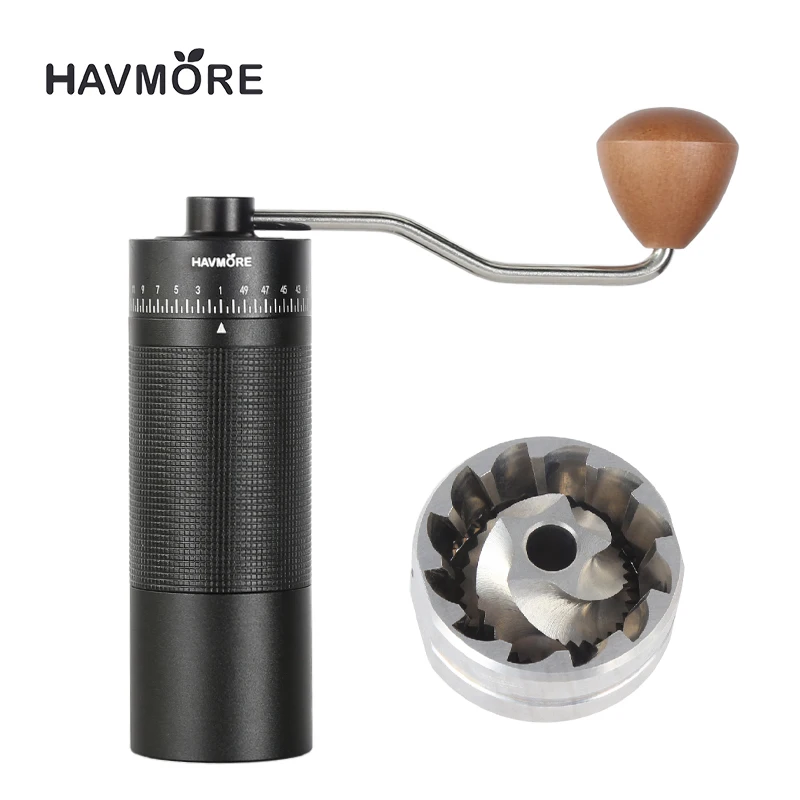 Professionele handmatige koffiemolen Upgrade Volledig metalen behuizing Antislipontwerp Draagbare molen Burr Inside