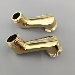 Accesorio de baño de pie de garra de latón dorado, grifo de ducha de lluvia para bañera montado en la pared, adaptador ajustable, brazos oscilantes zba179